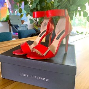 Stephen by Steve Madden red strap heels